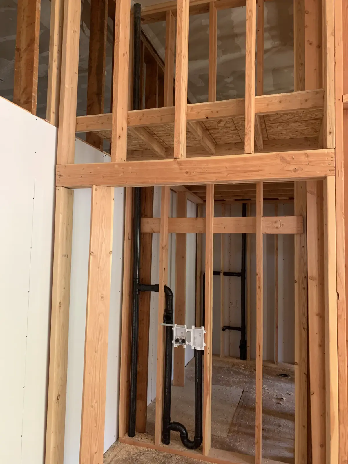 Preferred Plumbing construction rough-in project